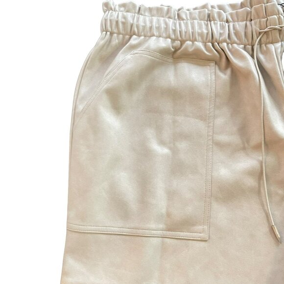 Anthropologie Avec Les Filles Faux Leather Paperbag Boho Shorts NWT Size 1X - Picture 2 of 4